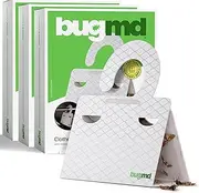 BugMD Clothes Moth Boss Traps (18 Count, White) - Sticky Glue Bug Repellent Pheromone Attractor for Closets Wardrobes Cabinet Drawers, Moth Balls for Closet, Moth Traps with No Harsh Chemicals