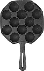 Abaodam 12 Meatball Making Mold Tray Grill Pan Plate Donut Pan for Baking Aebleskiver Pan Octopus Balls Tool Cake Maker Cake Pan Idli Maker Nonstick Pan Cast Iron Egg Cake Machine