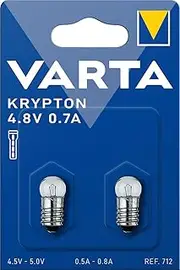 VARTA Bulbs 712, 2 Pieces, 4.8 V, 0.7 A