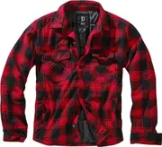 Brandit Lumber Jacket, black-red, Size 6XL for Men Black Red