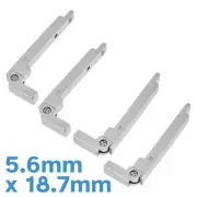 4pcs 5.6mm x 18.7mm Spring Hinge Assembly Acetate Eyeglass Frame Repair Part
