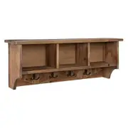 Alaterre Revive Metal Coat Hooks and Reclaimed Wood Storage Cubby