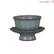 Collection Song Ruyao Azure Glaze Open Melon Edge Sunflower Cup