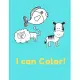 I Can Color!: high-quality black&white Alphabet coloring book for kids. Toddler ABC coloring book