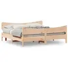 Bed Frame with Headboard Mattress Base Bedstead Bedroom Solid Wood Pine vidaXL