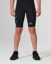 Core Boys Compression Shorts, 2XU, S, Black/Black