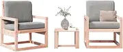 3 Piece Garden Lounge Set Solid Wood Douglas, Furniture Sets, Patio Furniture