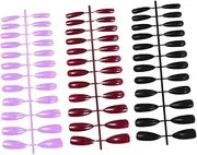 Healvian Fake Nails 72pcs Plastic Nail Tips Long Pointed Nail Art Wearable False Nails Diy Nail Art Collection Women's
