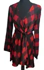 Express Women's Black / Red Plaid Dress Size S (B172)