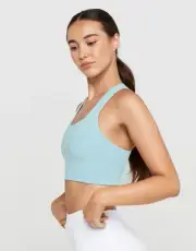 Womens New Lilybod Astrid Sports Bra Size M Light Blue