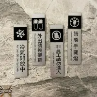 在飛比找蝦皮購物優惠-可客製 金屬款非員工請勿進入外出請換拖鞋 冷氣開放中 標示牌