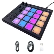 RGB Illuminated Controller Beat Maker Machine For Finger Drumming Music Making
