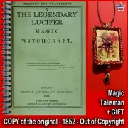 Antique Book Lucifer Grimoire Black Magic Witchcraft Esoteric Manuscript Occult