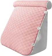 Generic Wedge Pillow Headboard Triangle Cooling Adjustable,Support,Soft,Back Cushion Mattress Filler for Gifts for Mom Bed Sofa, Pink