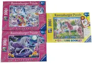 Ravensburger Bumper Unicorns Glitter + Colouring 100pc XXL Jigsaw Puzzle