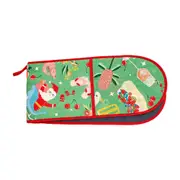 Annabel Trends Linen Double Oven Mitt Kitchen Glove 82x18cm Holiday Green