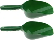 Set of 2 Plastic Garden Scoop, Multi-purpose Plastic Shovel Spoons Digging Tool, Green, 290mm
