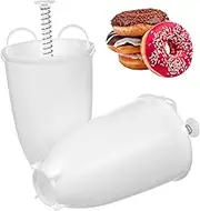 SOLUSTRE 2Pcs Mold Non Stick Doughnut Baking Tools for Easy Homemade Pastry for Donuts Pancakes and Desserts Lightweight Manual Kitchen Equipment