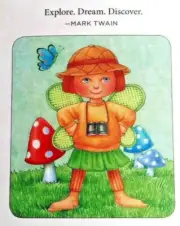Mary Engelbreit Handmade Magnet-Explore. Dream. Discover