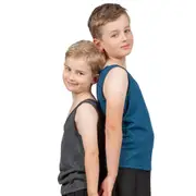 CHARM - Kids CoolDry Marl Poly Singlet - Stitching Detail