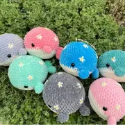 Crochet Plushie Whale/ Crochet Whale, sea animals plushies, dolphin plush