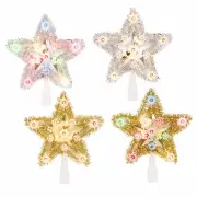 1Lt 5 Point Tinsel Star Tree Top 4 Styles