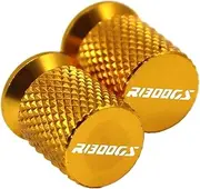 jiningxinxin Compatible with R1300 GS Accessories R1300GS Motorcycle Tire Valve Caps CNC Aluminum Tyre Rim Covers(Gold)