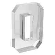 10" Cardboard Number 0, Paper Box Fillable Tray Container, Silver