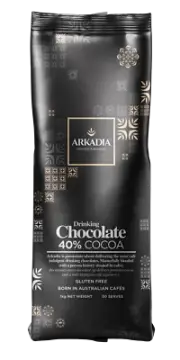 Arkadia 40% Drinking Chocolate 1kg HOT ICED BARISTA CAFE FAST DISPATCH