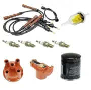 For BMW E10 2002 2.0 75-76 Tune Up Kit Wire Set Plugs Fuel Oil Filters Brown Cap (for: BMW)