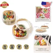 4-Pack Stackable Food Storage Containers for On-the-Go Meals - Dishwasher Safe