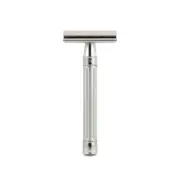 EDWIN JAGGER 3one6 Stainless Steel Grooved Silver Double Edge Safety Razor NEW