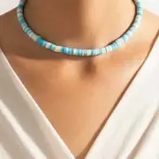 17-19” Handmade Choker Necklace Clay Bead Bracelet New Free Ship 9128 9129
