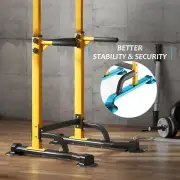 Adjustable Multicolor Power Tower Dip Station & Pull Up Bar for Home Gym Workout