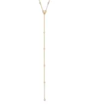 Ettika Santorini Cubic Zirconia Shell Lariat Necklace, 15-18