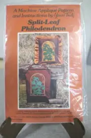 NEW 1979 Yours Truly Applique Purse Pattern "Split-Leaf Philodendron" #3703
