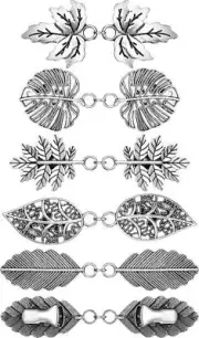 Syhood 5 Pieces Shawl Clips Cloak Clasp Cardigan Clip Sweater Clips Vintage And