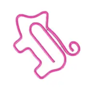 40Pcs Cute Animal Pink Pig Bookmark Paper Clip School Office Supply Metal Gift Stationery