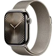 Apple Watch Series 10 42mm Natural Titanium Case GPS + Cellular Milanese Loop
