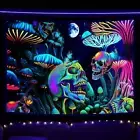 Gothic Home Decor Blacklight Wall Art Poster Tapestry Wall Hanging UV Reactive