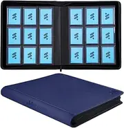 MORABTO Toploader Binder, Holds 324 Top Loaders,9 Pocket Top Loader Binders for 3" x 4" Rigid Cards,Toploader Card Binder for Hard Plastic Top Loader -Blue
