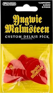 JIM DUNLOP Signature Yngwie Malmsteen Delrin Plectrum 2 mm Pack of 6 Red