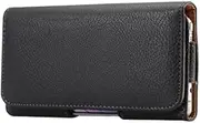 PU Leather Horizontal Case Executive Holster with Rotating Belt Clip Pouch for iPhone 8/Google Pixel 2/Motorola Moto E4/G5/LG X Venture/Huawei P10/Samsung Galaxy J1 J2 Prime (Black1)