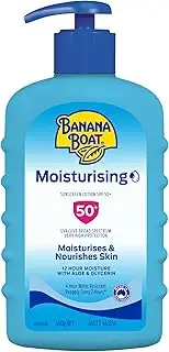 Banana Boat Moisturising Sunscreen Lotion SPF50+ 400g, Skin feels Moisturised and Nourished, UVA + UVB Broad Spectrum, Non-Greasy, 4-Hour Water Resistant, Made in Australia