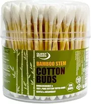 200Pcs Bamboo Cotton Buds Biodegradable and Compostable Ear Bud Eco-Friendly Q Tips Swab for Wound Sanitary Ear Cleaning Makeup