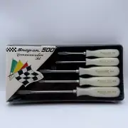 Snap On Tools 500 Commemorative Limited Edition 5 PC set Pearl White Hard Handle