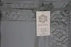HOTEL LUXURY KING DUVET SET 100% COTTON WITH FRINGED VELVET BORDER-BLUE/GRAY 3PC