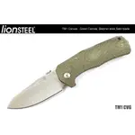 LION STEEL TM1 一體綠電木柄銀刃折刀 -SLEIPNER鋼 (尾端擊破器)