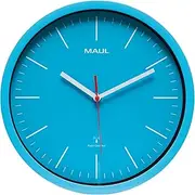 Maul MAULjump Wall Clock Diameter 30.5 cm Stylish Radio-Controlled Clock with Mineral Glass Automatic Time Setting Ideal for The Office, Home Office and Workplace Includes Battery Blue