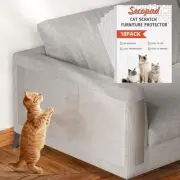 18 Pcs Large Cat Scratch Furniture Protector, Transparent Couch Protector from C